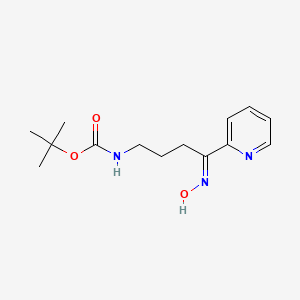 molecular formula C14H21N3O3 B1451151 tert-Butyl N-[(4E)-4-(hydroxyimino)-4-(pyridin-2-yl)butyl]carbamate CAS No. 952182-11-5
