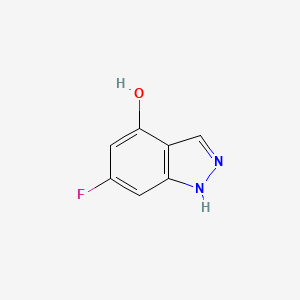 molecular formula C7H5FN2O B1451154 6-Fluoro-1H-indazol-4-ol CAS No. 885521-10-8