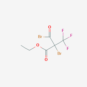 molecular formula C6H5Br2F3O3 B14511582 Ethyl 2-bromo-2-(bromocarbonyl)-3,3,3-trifluoropropanoate CAS No. 62935-52-8