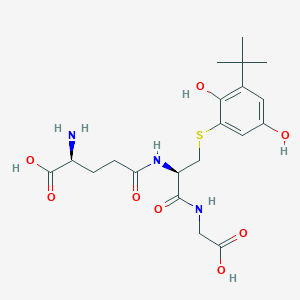 molecular formula C20H29N3O8S B145116 6-(S-Glutathionyl)-2-tert-butylhydroquinone CAS No. 139035-71-5