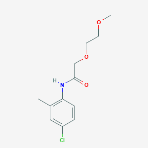 molecular formula C12H16ClNO3 B14511606 N-(4-Chloro-2-methylphenyl)-2-(2-methoxyethoxy)acetamide CAS No. 62593-57-1