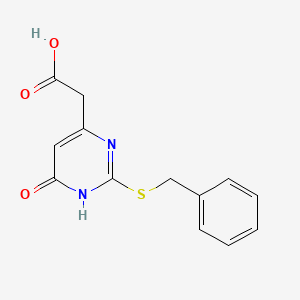 [2-(Benzylthio)-6-oxo-1,6-dihydropyrimidin-4-yl]acetic acid