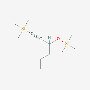 molecular formula C12H26OSi2 B14511612 Trimethyl{[1-(trimethylsilyl)hex-1-yn-3-yl]oxy}silane CAS No. 62896-55-3