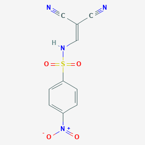 molecular formula C10H6N4O4S B14511617 Benzenesulfonamide, N-(2,2-dicyanoethenyl)-4-nitro- CAS No. 62608-68-8