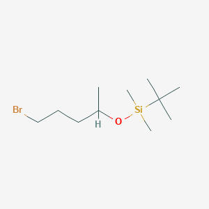 molecular formula C11H25BrOSi B14511645 Silane, (4-bromo-1-methylbutoxy)(1,1-dimethylethyl)dimethyl- CAS No. 62957-47-5