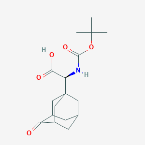 (2S)-2-((tert-Butoxycarbonyl)amino)-2-(4-oxoadamantan-1-yl)acetic acid