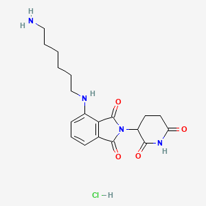4-(6-Aminohexylamino)-2-(2,6-dioxopiperidin-3-yl)isoindole-1,3-dione;hydrochloride