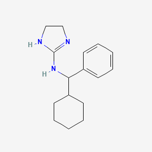 molecular formula C16H23N3 B14511722 N-[Cyclohexyl(phenyl)methyl]-4,5-dihydro-1H-imidazol-2-amine CAS No. 63406-57-5
