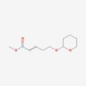 molecular formula C11H18O4 B14511724 Methyl 5-(oxan-2-yloxy)pent-2-enoate CAS No. 62592-79-4