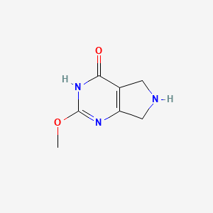 molecular formula C7H9N3O2 B1451173 2-Methoxy-6,7-dihydro-3H-pyrrolo[3,4-d]pyrimidin-4(5H)-one CAS No. 1220030-96-5