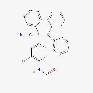 molecular formula C29H23ClN2O B14511789 Acetamide, N-[2-chloro-4-(1-cyano-1,2,2-triphenylethyl)phenyl]- CAS No. 62567-85-5