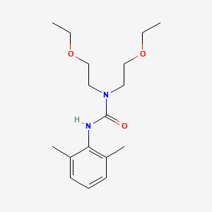 molecular formula C17H28N2O3 B14511821 N'-(2,6-Dimethylphenyl)-N,N-bis(2-ethoxyethyl)urea CAS No. 62593-74-2