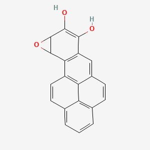 molecular formula C20H12O3 B14511852 Benzo(10,11)chryseno(3,4-b)oxirene-7,8-diol, 8a,9a-dihydro- CAS No. 63528-87-0