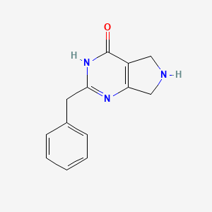 molecular formula C13H13N3O B1451187 2-Benzyl-6,7-dihydro-5H-pyrrolo[3,4-d]pyrimidin-4-ol CAS No. 1220038-67-4