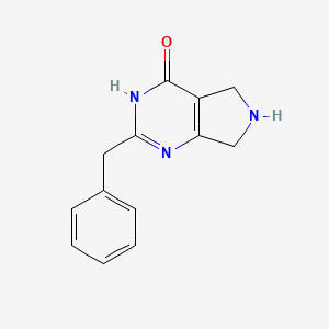 molecular formula C13H13N3O B1451187 2-Benzyl-6,7-dihydro-5H-pyrrolo-[3,4-d]pyrimidin-4-ol CAS No. 1220038-67-4