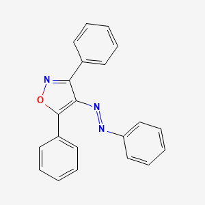 molecular formula C21H15N3O B14511881 Isoxazole, 3,5-diphenyl-4-(phenylazo)- CAS No. 63296-54-8