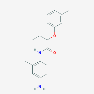molecular formula C18H22N2O2 B1451192 N-(4-Amino-2-methylphenyl)-2-(3-methylphenoxy)-butanamide CAS No. 1020057-51-5