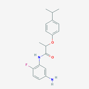 molecular formula C18H21FN2O2 B1451193 N-(5-Amino-2-fluorophenyl)-2-(4-isopropylphenoxy)-propanamide CAS No. 1020053-86-4