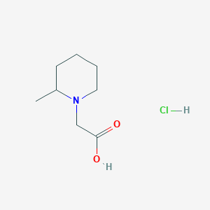 molecular formula C8H16ClNO2 B1451194 2-(2-Methylpiperidin-1-yl)acetic acid hydrochloride CAS No. 1185304-80-6
