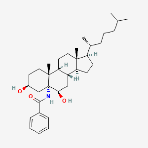 molecular formula C34H53NO3 B14511985 N-[(3beta,5alpha,6beta)-3,6-Dihydroxycholestan-5-yl]benzamide CAS No. 62684-24-6