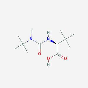 molecular formula C12H24N2O3 B1451199 (S)-2-(3-(tert-Butyl)-3-methylureido)-3,3-dimethylbutanoic acid CAS No. 681809-31-4