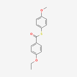 molecular formula C16H16O3S B14511993 S-(4-Methoxyphenyl) 4-ethoxybenzene-1-carbothioate CAS No. 62525-72-8