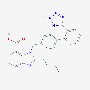 molecular formula C26H24N6O2 B145120 2-Butyl-1-((2'-(1H-tetrazol-5-yl)biphenyl-4-yl)methyl)-1H-benzimidazole-7-carboxylic acid CAS No. 136284-47-4