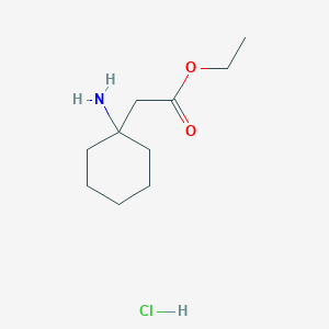 molecular formula C10H20ClNO2 B1451204 Ethyl (1-aminocyclohexyl)acetate hydrochloride CAS No. 945419-82-9