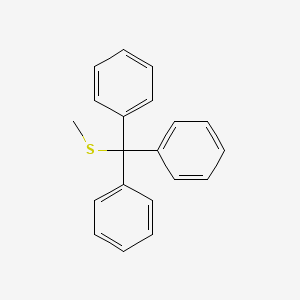molecular formula C20H18S B14512057 Benzene, 1,1',1''-[(methylthio)methylidyne]tris- CAS No. 62575-83-1