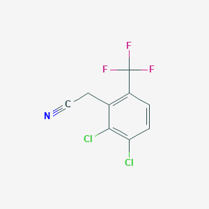 molecular formula C9H4Cl2F3N B1451207 2,3-Dichloro-6-(trifluoromethyl)phenylacetonitrile CAS No. 1017777-89-7