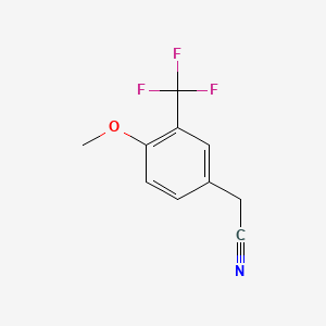 molecular formula C10H8F3NO B1451208 4-Methoxy-3-(trifluoromethyl)phenylacetonitrile CAS No. 1000555-32-7