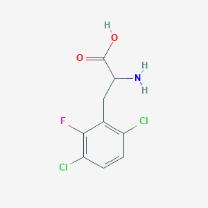 molecular formula C9H8Cl2FNO2 B1451209 3,6-Dichloro-2-fluoro-DL-phenylalanine CAS No. 1256482-67-3