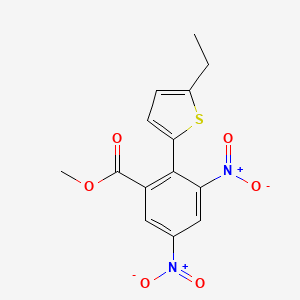 molecular formula C14H12N2O6S B14512099 Methyl 2-(5-ethylthiophen-2-yl)-3,5-dinitrobenzoate CAS No. 62901-59-1