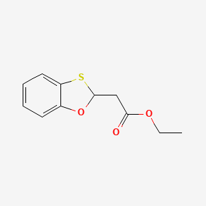 molecular formula C11H12O3S B14512110 Ethyl (2H-1,3-benzoxathiol-2-yl)acetate CAS No. 62675-20-1