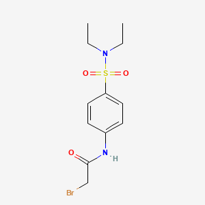 molecular formula C12H17BrN2O3S B1451215 2-Bromo-N-{4-[(diethylamino)sulfonyl]-phenyl}acetamide CAS No. 100248-45-1
