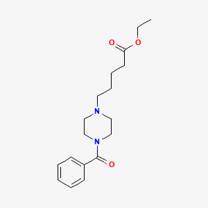 molecular formula C18H26N2O3 B14512152 Ethyl 5-(4-benzoylpiperazin-1-YL)pentanoate CAS No. 62522-28-5