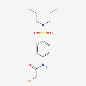 molecular formula C14H21BrN2O3S B1451217 2-Bromo-N-{4-[(dipropylamino)sulfonyl]-phenyl}acetamide CAS No. 22795-42-2