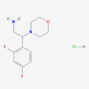 molecular formula C12H17ClF2N2O B1451218 2-(2,4-Difluoro-phenyl)-2-morpholin-4-YL-ethylamine hydrochloride CAS No. 1185293-74-6