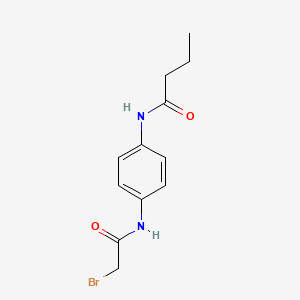 molecular formula C12H15BrN2O2 B1451219 N-{4-[(2-Bromoacetyl)amino]phenyl}butanamide CAS No. 886009-20-7