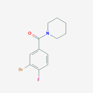 molecular formula C12H13BrFNO B1451222 1-(3-Bromo-4-fluorobenzoyl)piperidine CAS No. 1033201-74-9