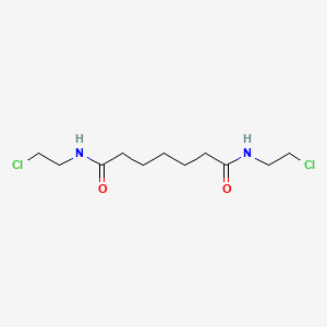 molecular formula C11H20Cl2N2O2 B14512223 N~1~,N~7~-Bis(2-chloroethyl)heptanediamide CAS No. 62617-59-8