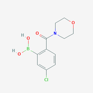 molecular formula C11H13BClNO4 B1451223 5-Chloro-2-(morpholine-4-carbonyl)phenylboronic acid CAS No. 1072946-43-0