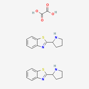 molecular formula C24H26N4O4S2 B1451224 2-Pyrrolidin-2-yl-benzothiazole hemioxalate CAS No. 1185140-60-6