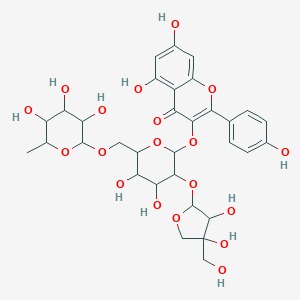 molecular formula C32H38O19 B145123 Kaempferol 3-(2Gal-apiosylrobinobioside) CAS No. 132185-73-0