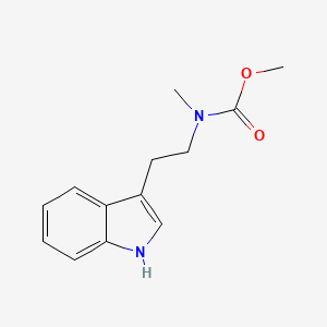 molecular formula C13H16N2O2 B14512318 methyl N-[2-(1H-indol-3-yl)ethyl]-N-methylcarbamate CAS No. 63637-70-7