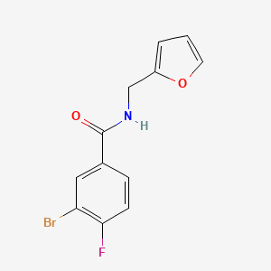 molecular formula C12H9BrFNO2 B1451235 3-Bromo-4-fluoro-N-(furan-2-ylmethyl)benzamide CAS No. 1065074-07-8