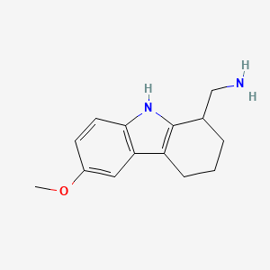 molecular formula C14H18N2O B1451237 (6-甲氧基-2,3,4,9-四氢-1H-咔唑-1-基)-甲胺 CAS No. 50845-44-8