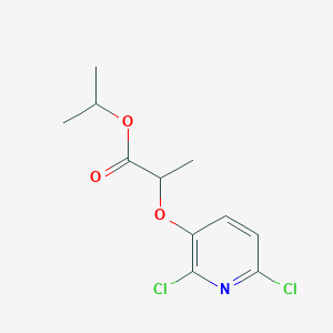 molecular formula C11H13Cl2NO3 B14512371 Propan-2-yl 2-[(2,6-dichloropyridin-3-yl)oxy]propanoate CAS No. 62804-70-0