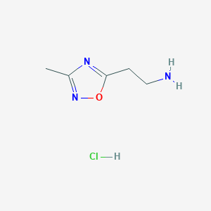 [2-(3-Methyl-1,2,4-oxadiazol-5-yl)ethyl]amine hydrochloride