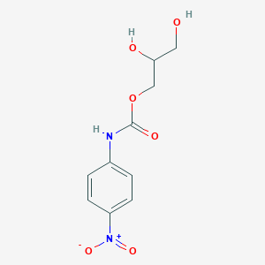 molecular formula C10H12N2O6 B14512420 2,3-Dihydroxypropyl (4-nitrophenyl)carbamate CAS No. 63178-65-4